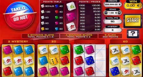 Take it or not dice game